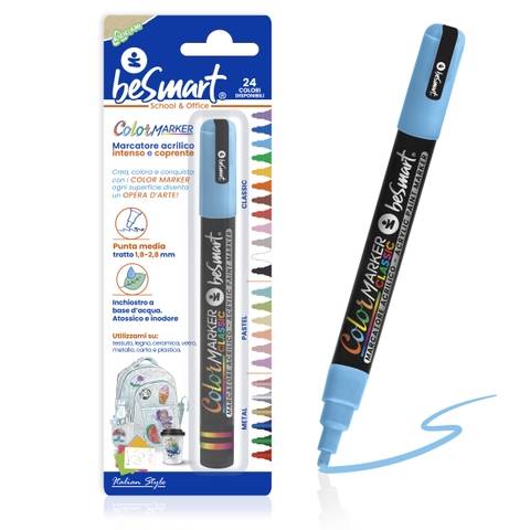 Color marker azzurro in blister Be Smart
