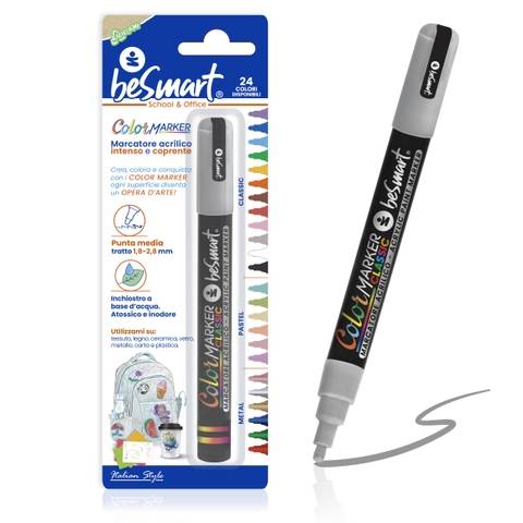 Color marker grigio in blister Be Smart