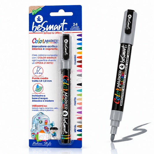 Color marker grigio in blister Be Smart