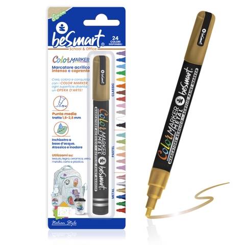Color marker metal oro in blister Be Smart