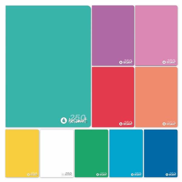 Quaderno Maxi A4 4mm Shiny Color Plus BeSmart 20+1 80gr | Quaderno a quadretti per cartolerie