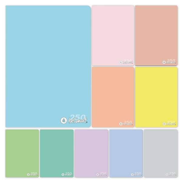 Quaderno Maxi A4 5mm Pastel Color Plus BeSmart 20+1 80gr | Quaderno a quadretti per cartolerie