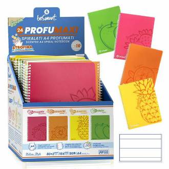 PROFUMAXI 1R SPIRALATO PVC FRUIT SENSE 4 COLORI 80FF 80GR IN DISPLAY BE SMART - BeSmart School & Office