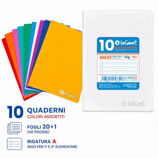 Maxi Quaderno rig A 20+1 80 gr Be Smart