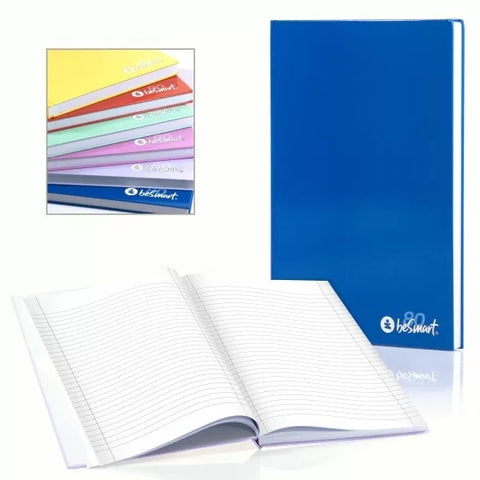 Quaderno Maxi Cartonato A4 10mm Colours BeSmart 128 Fogli | Quaderno a quadretti per cartolerie