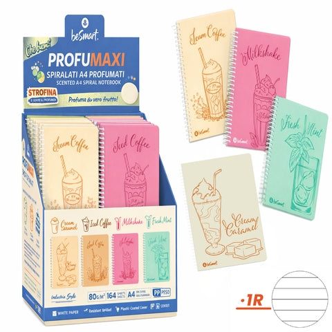 Quaderno Spiralato Profumaxi A4 5mm Sweet Sense BeSmart 80 Fogli | Forniture cartolerie