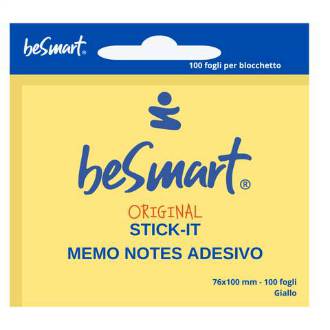 STICK NOTES 100FF 7,6 x10 cm GIALLO 1/12/144 - BeSmart School & Office
