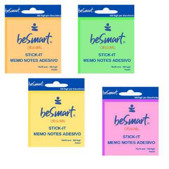 STICK NOTES 100FF 7,6x7,6 cm PASTEL 1/24/288 - BeSmart School & Office