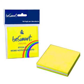 STICK NOTES 100FF 7,6X7,6 CM RAIMBOW NEON 1/24/288 - BeSmart School & Office