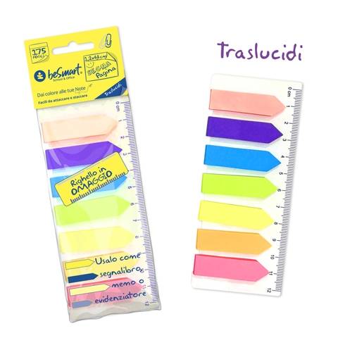 PP bookmark with ruler 175 sheets 12x4.4 cm 1/20/240 Be Smart