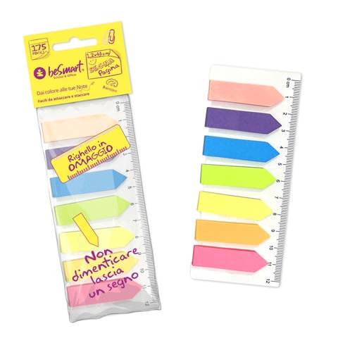 Paper bookmark 175 sheets with ruler 12x4.4 cm 1/20/480 Be Smart
