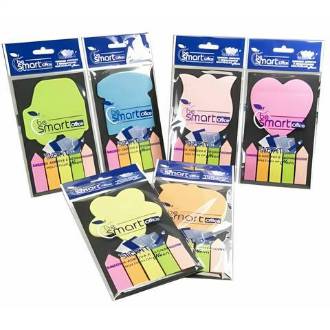 STICK NOTES + INDEX NEON 6 FORME 1/24/240 - BeSmart School & Office
