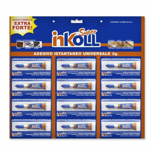 Super Inkoll 3 g – Universal Instant Adhesive on 12-Piece Card