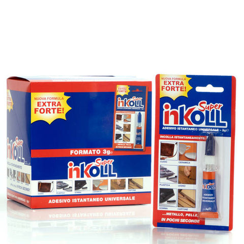 Super Inkoll 5 g – Universal Instant Glue in Blister Display Box of 24 Pieces