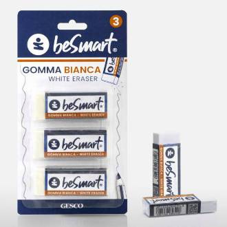 GOMMA BIANCA B - PLAST IN BLISTER DA 3 PEZZI BE SMART - BeSmart School & Office