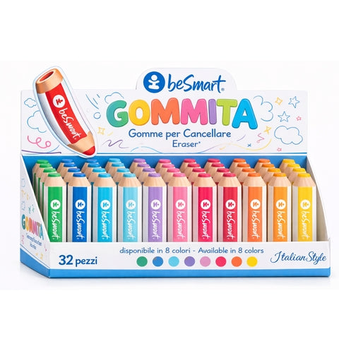 Classic eraser in a box of 32 pieces Be Smart