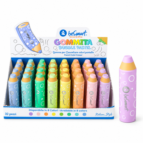 Gummy bubbles round pastel in box 32 pieces Be Smart