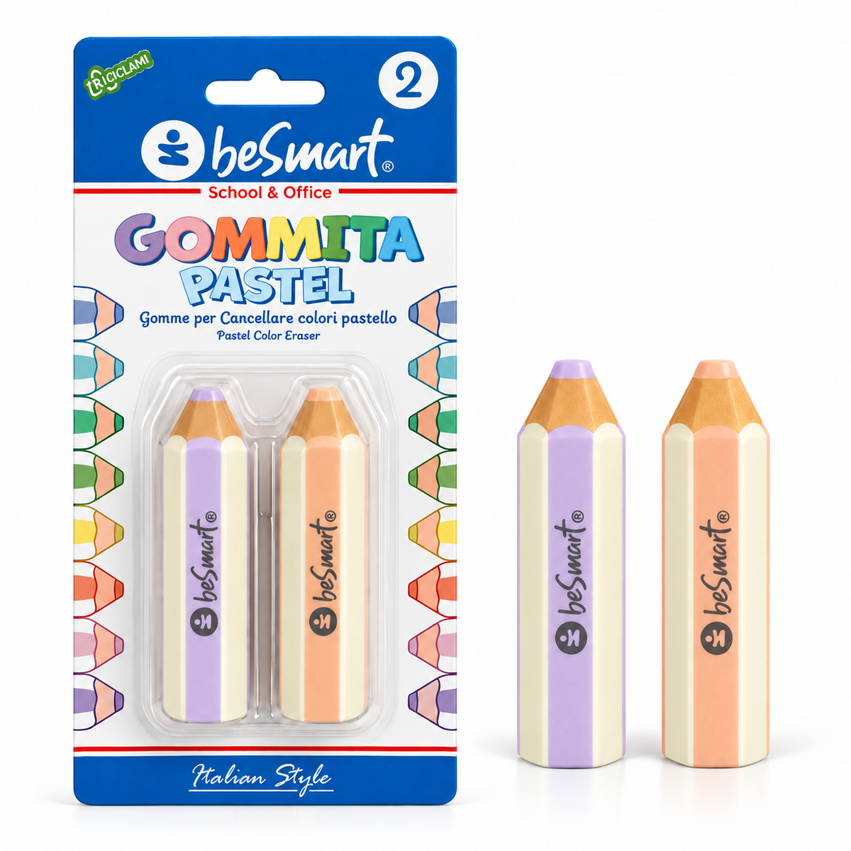 Gommita pastel in blister da 2 pezzi Be Smart