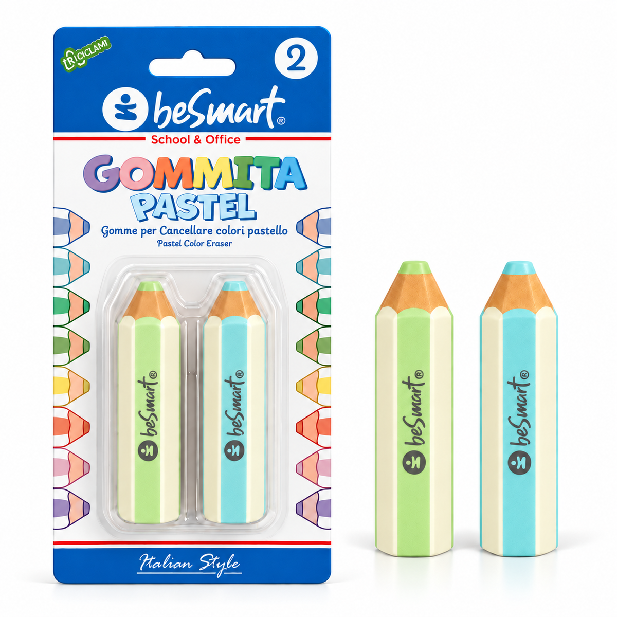 Gommita pastel in blister da 2 pezzi Be Smart