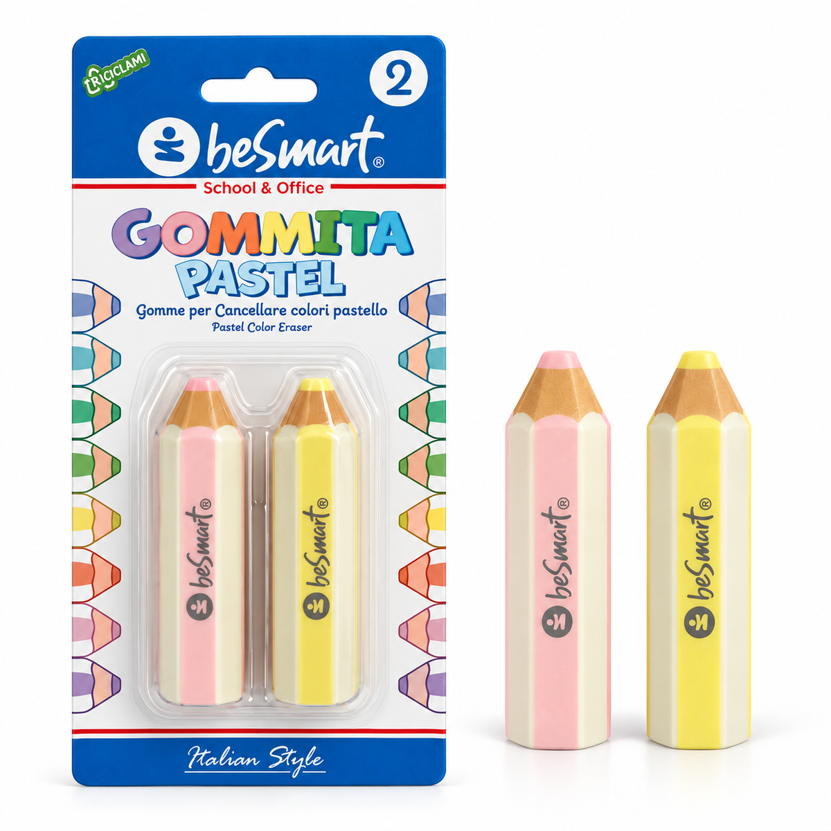 Gommita pastel in blister da 2 pezzi Be Smart