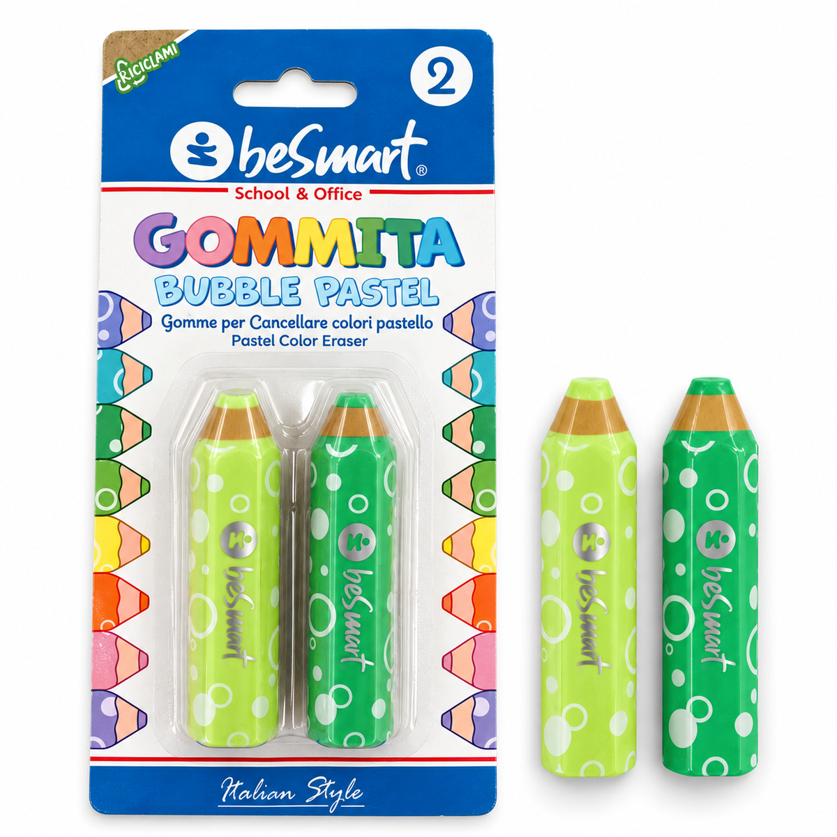 Gommita bubbles round pastel in blister da 2 pezzi Be Smart