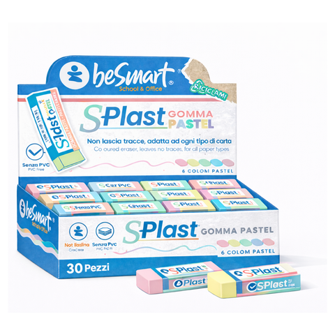 Be Smart pastel rubber s-plast in box of 30 pieces