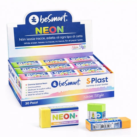 Gomma neon s-plast in box da 30 pezzi Be Smart