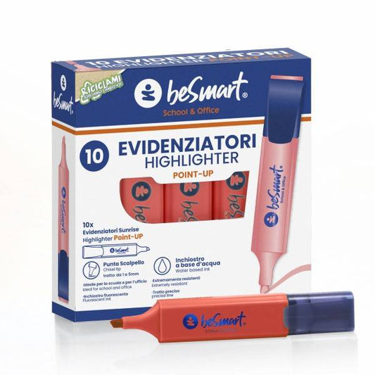 Evidenziatore sunrise in box da 10 pezzi Be Smart