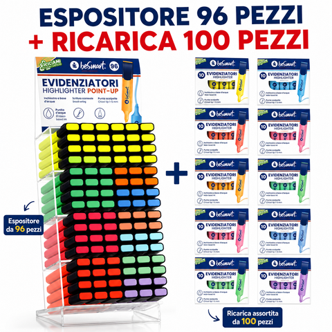 Display 196 Infinity highlighters 10 colors Be Smart