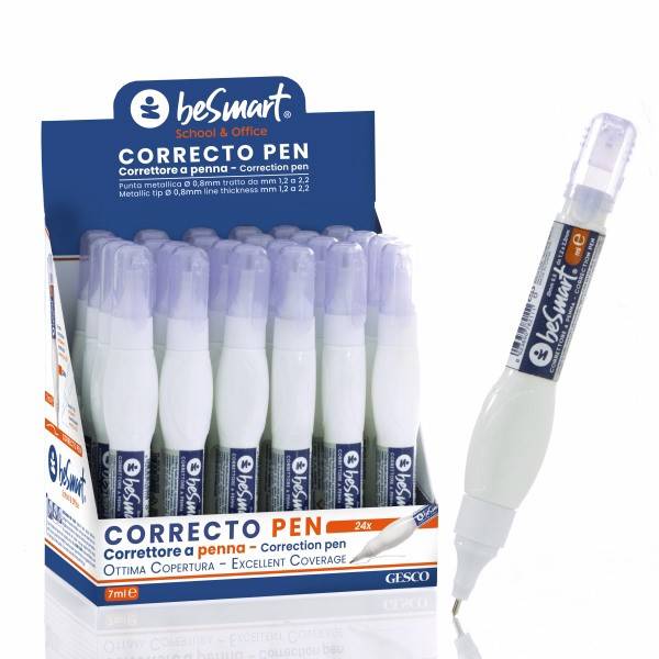 Correttore penna 7 ml in display da 24 Be Smart