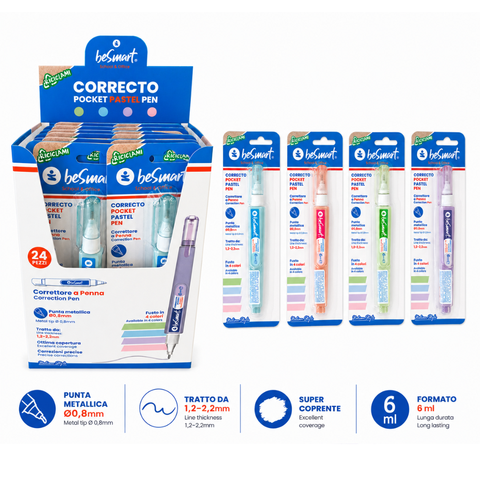 Correttore a penna 6 ml pastel in blister Be Smart