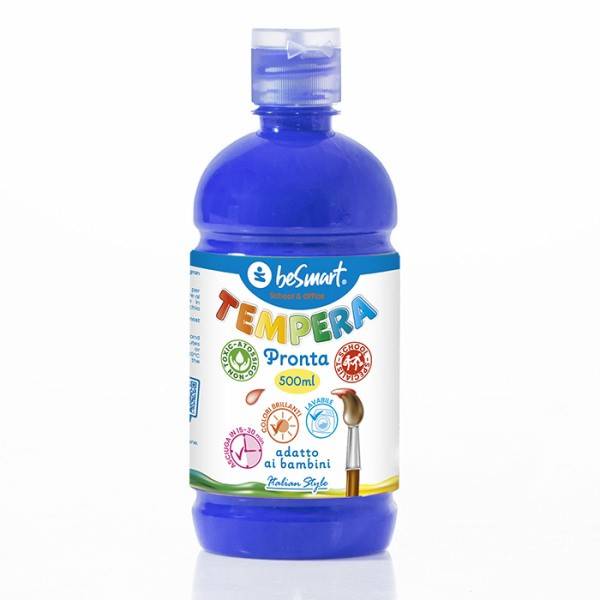 Tempera pronta 500 ml blu cobalto Be Smart