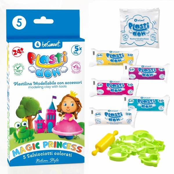 Plasti-Doh principesse 50grx5 Be Smart