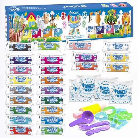 Box Plasti-Doh 24 colori x 50 gr Be Smart