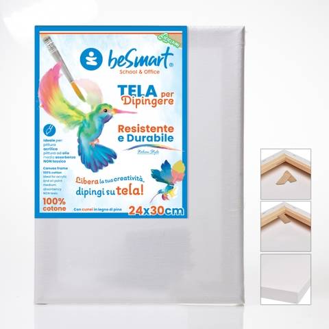 Tela 24x30 per dipingere 100% cotone Be Smart