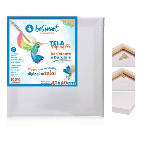 Tela 40x40 per dipingere 100% cotone Be Smart