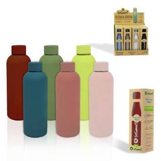 BOTTIGLIA TERMICA 500ML SOFT TOUCH COLOR VIVACI DISPLAY DA 12PZ BE SMART - BeSmart School & Office