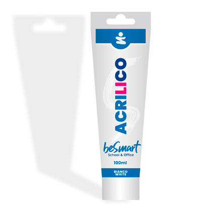 Tempera acrilica bianco 100 ml Be Smart