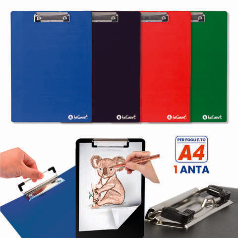 Be Smart 1-flap coloured file folders for notepads
