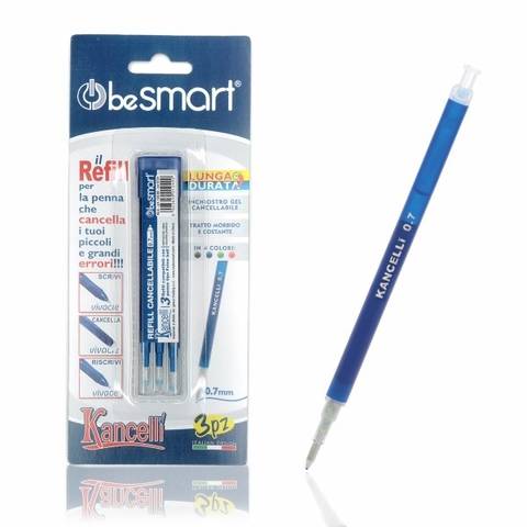 Blister 3 refill blu kancelli' Be Smart