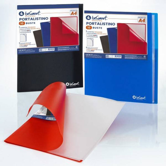Portalistino 10 fogli colori assortiti Be Smart