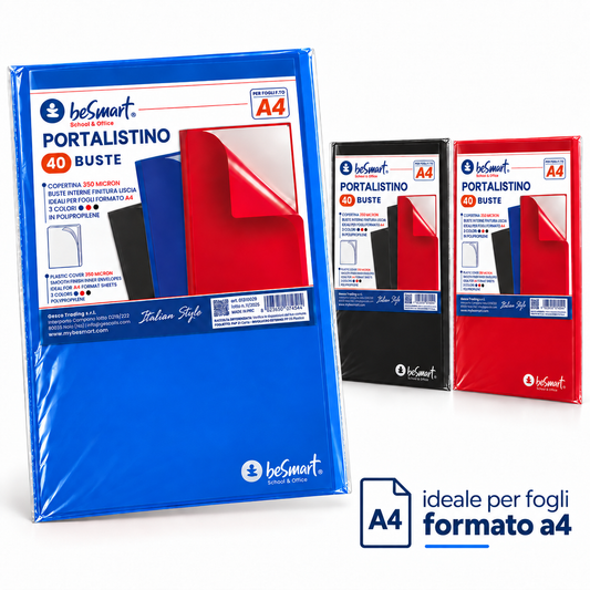 Portalistino 40 fogli colori assortiti Be Smart