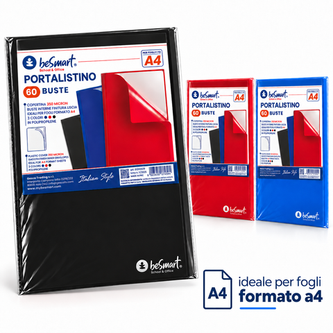 Display book 60 pockets assorted colours Be Smart