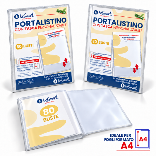 Portalistino 80 fogli personalizzabile Be Smart