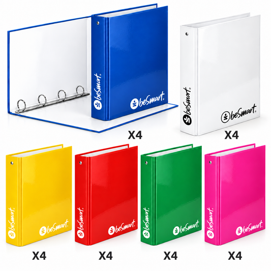 Raccoglitore anelli 30 mm A4 6 colori assortiti Be Smart