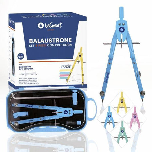 Balaustrone set 4 pezzi con frizione & prolunga 4col assortiti in box da 12 pezzi Be Smart