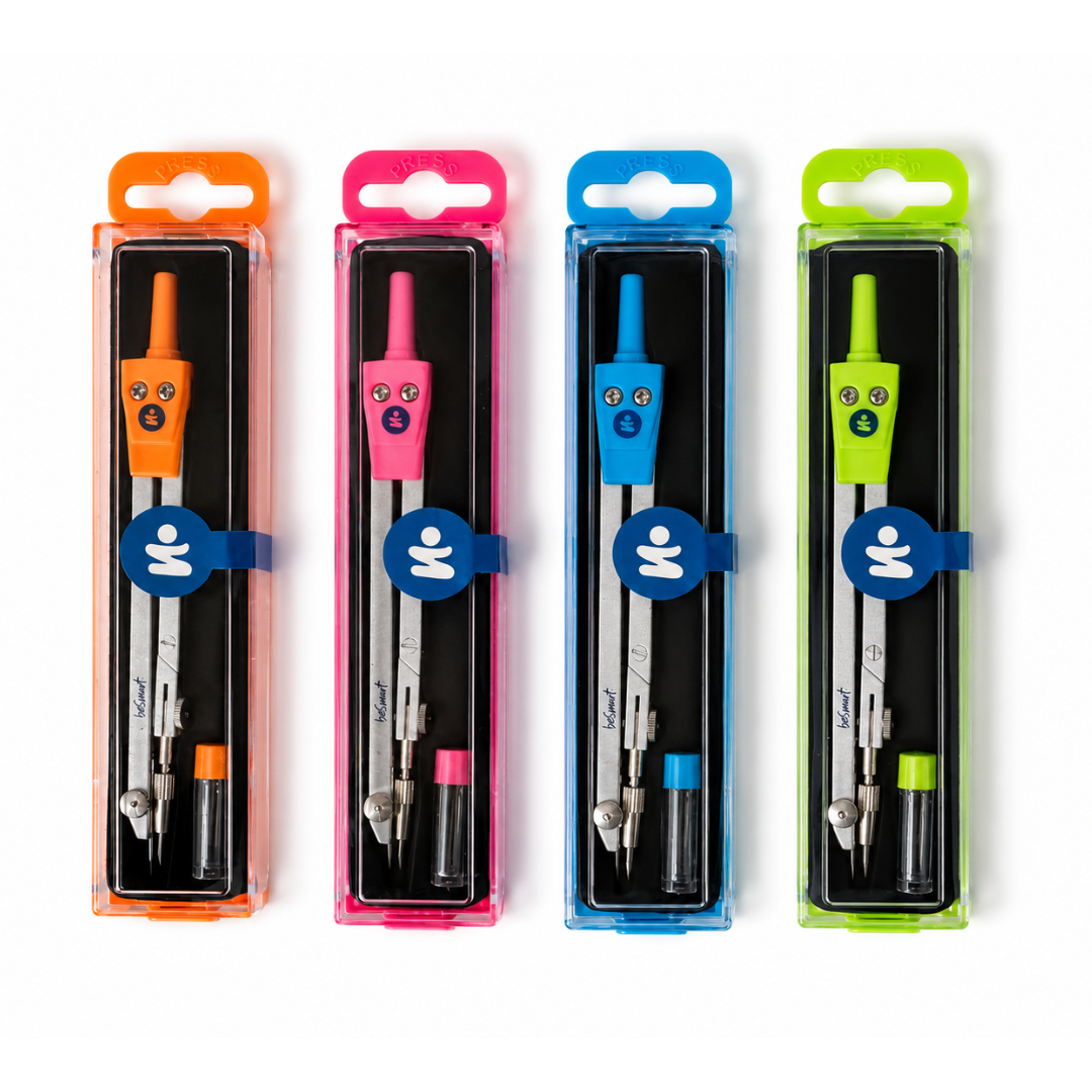Compasso set 2 pezzi 4col assortiti in box da 16 pezzi Be Smart