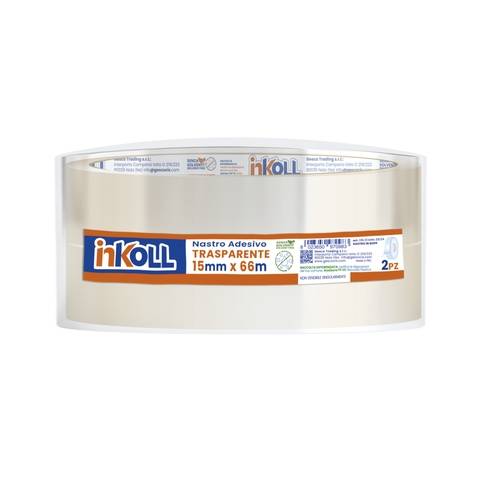 15x66 set 2 pezzi nastro adesivo trasparente Inkoll