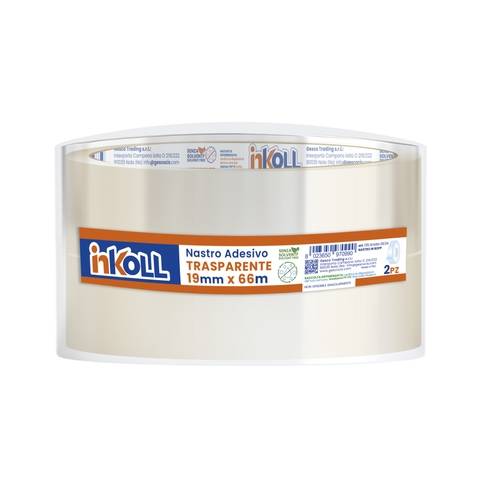 19x66 set 2 pezzi nastro adesivo trasparente Inkoll