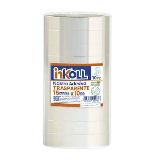 15X10 TORRE 10 PZ NASTRO ADESIVO TRASPARENTE INKOLL - BeSmart School & Office